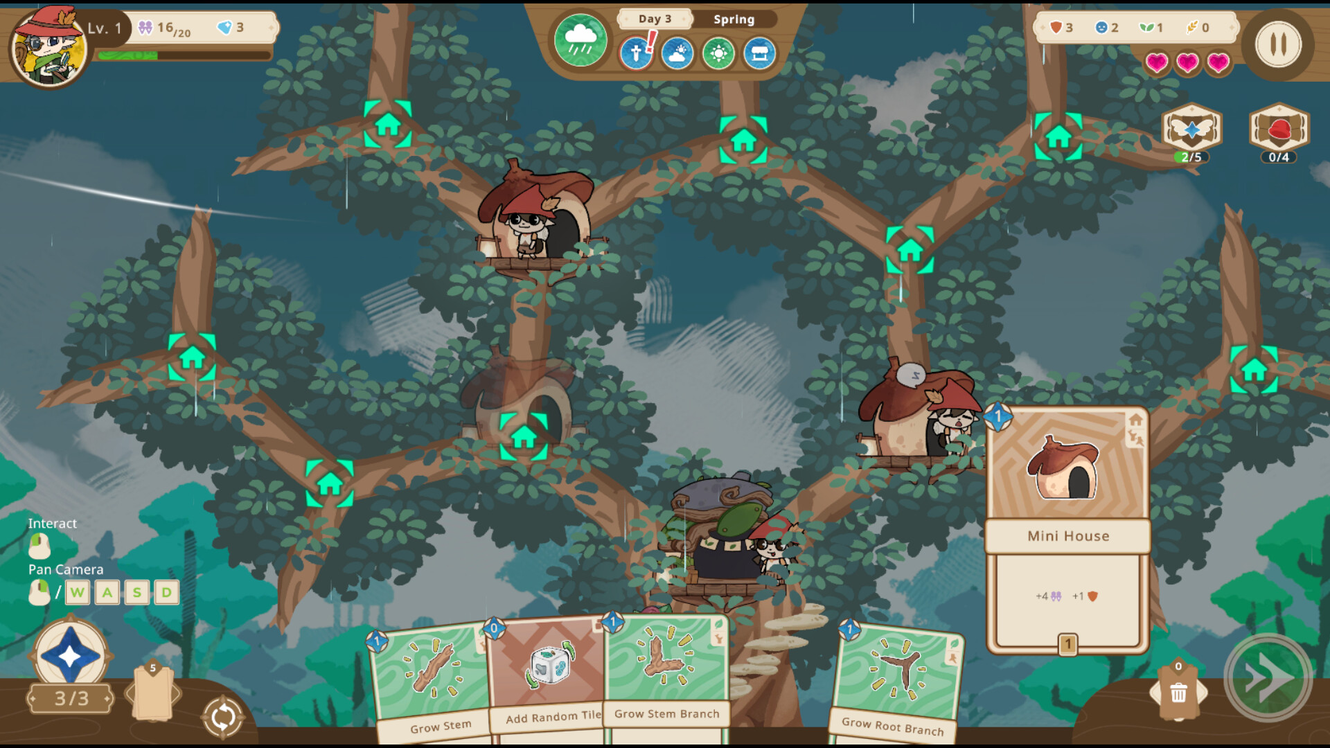 The tree with a few gnome houses in the branches in Little Tree Kingdom.