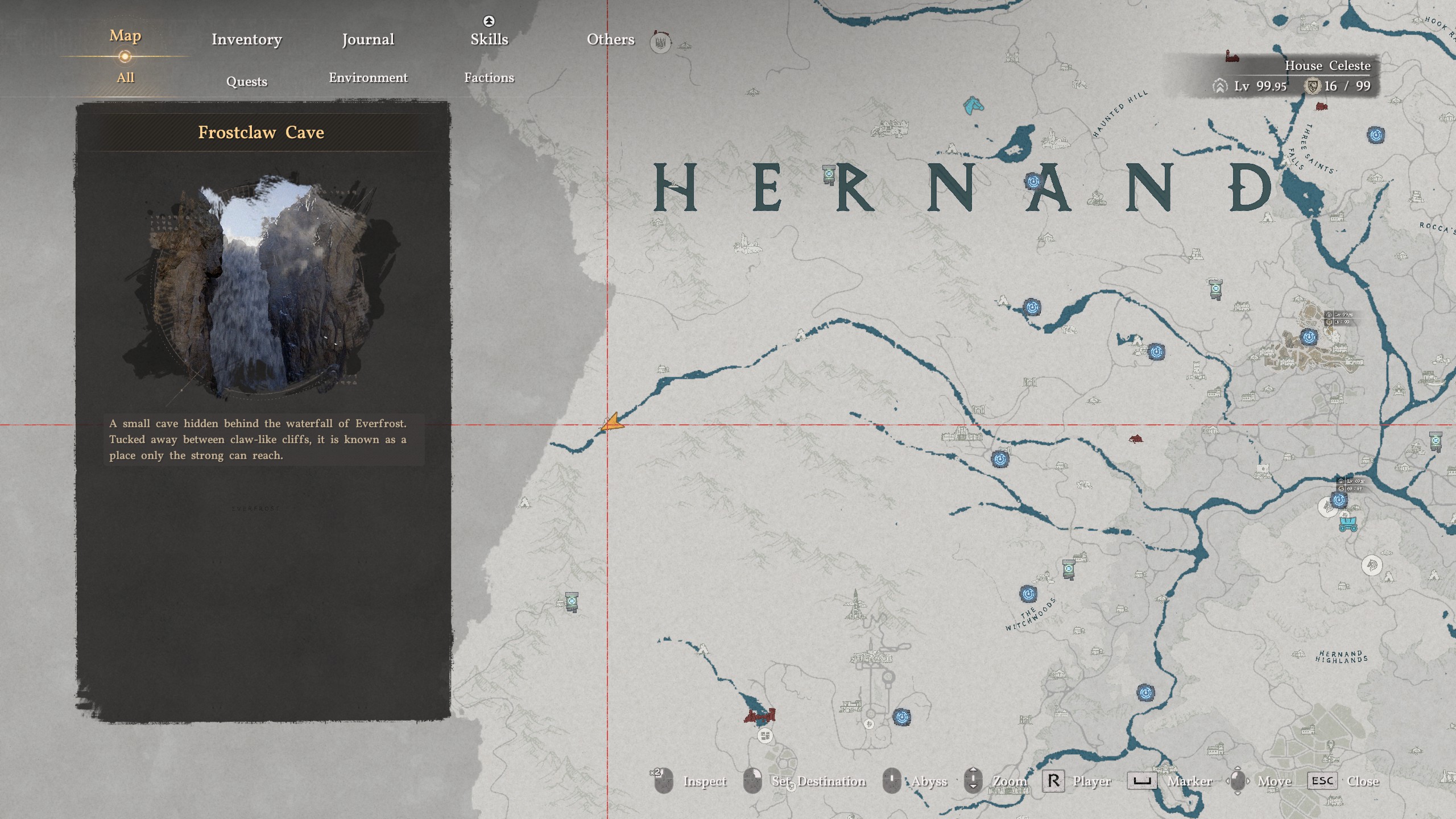 Crimson Desert Shadow Armor - Frostclaw Cave location