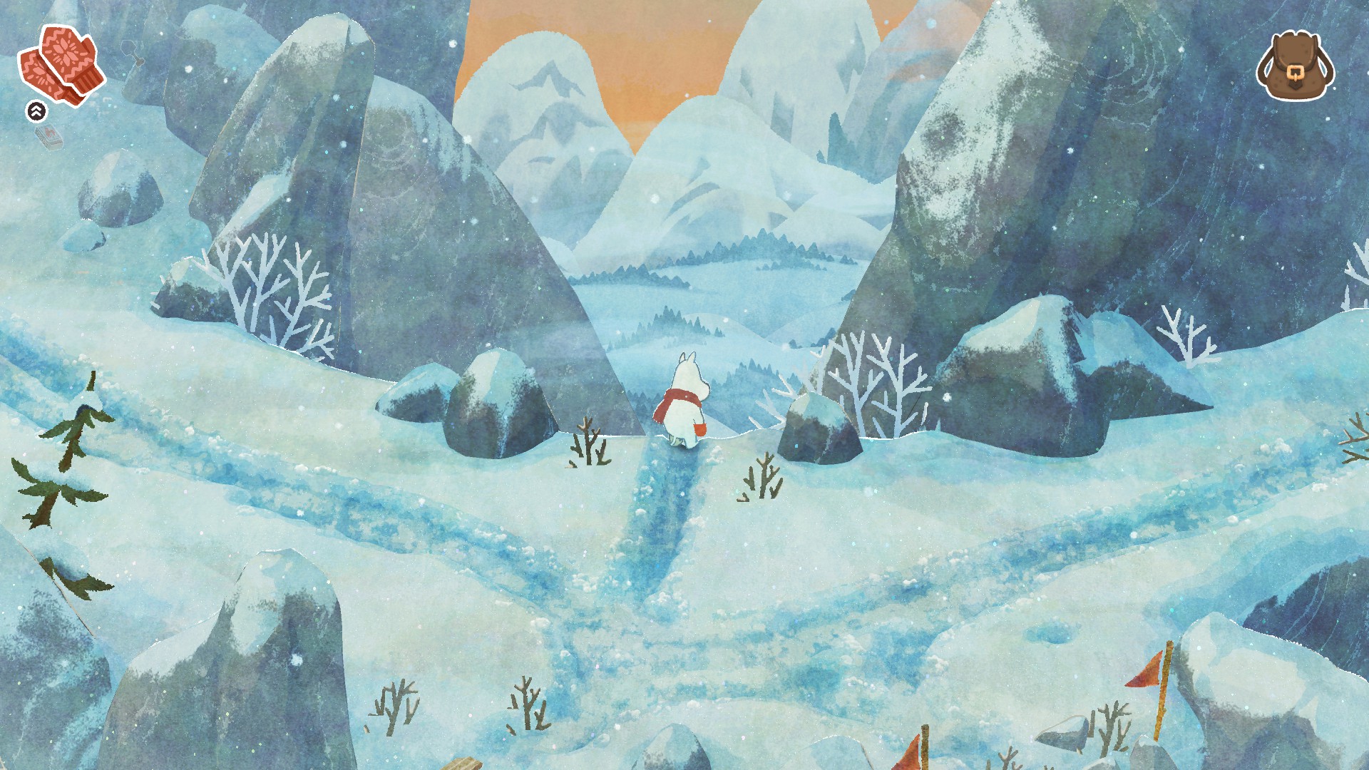 Moomintroll: Winter's Warmth, a cozy game based on the books by Tove Jansson