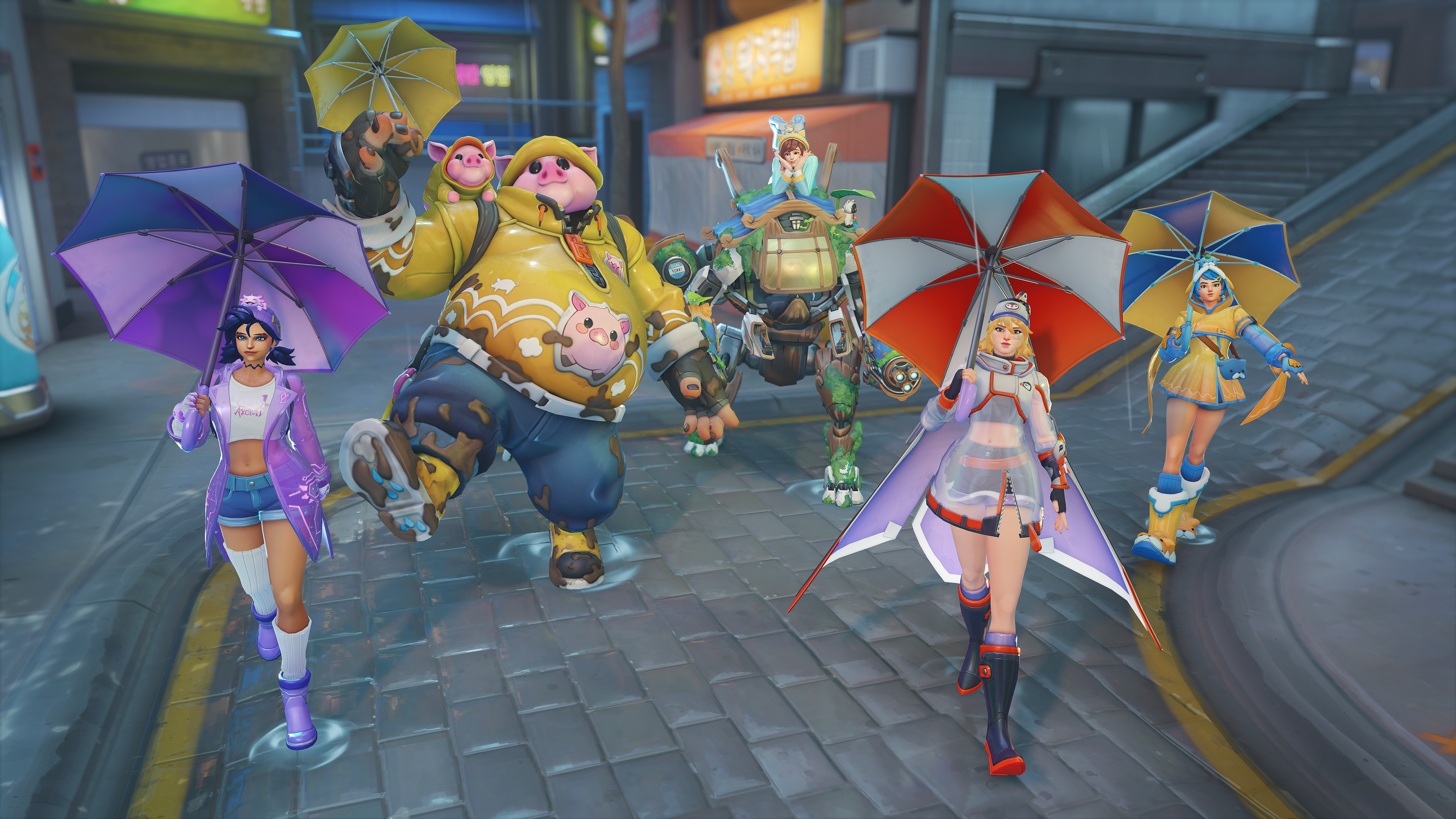 Overwatch Season 2: The Rainy Day store skins.