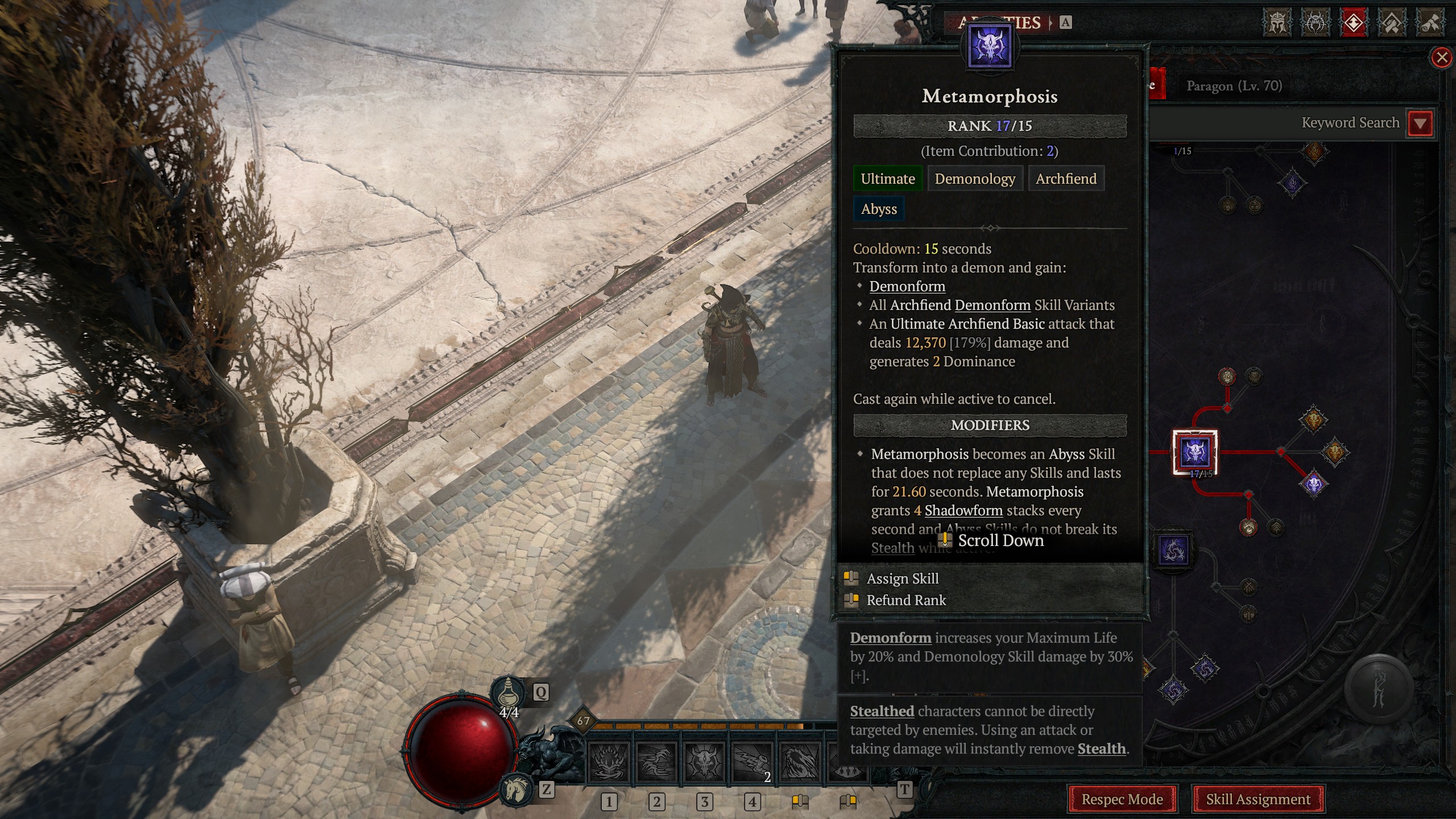 Diablo 4 Warlock build - Metamorphosis