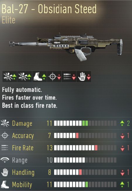 Advanced Warfare: The Bal-27 Obsidian Steed elite weapon variant.