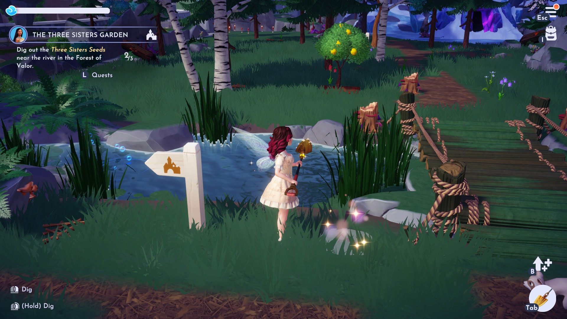 Disney Dreamlight Valley Pocahontas The Three Sisters garden quest