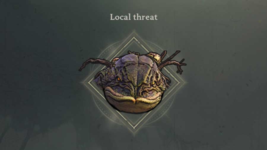 Windrose - The last boss, a frog like creature called Tainted Priestess