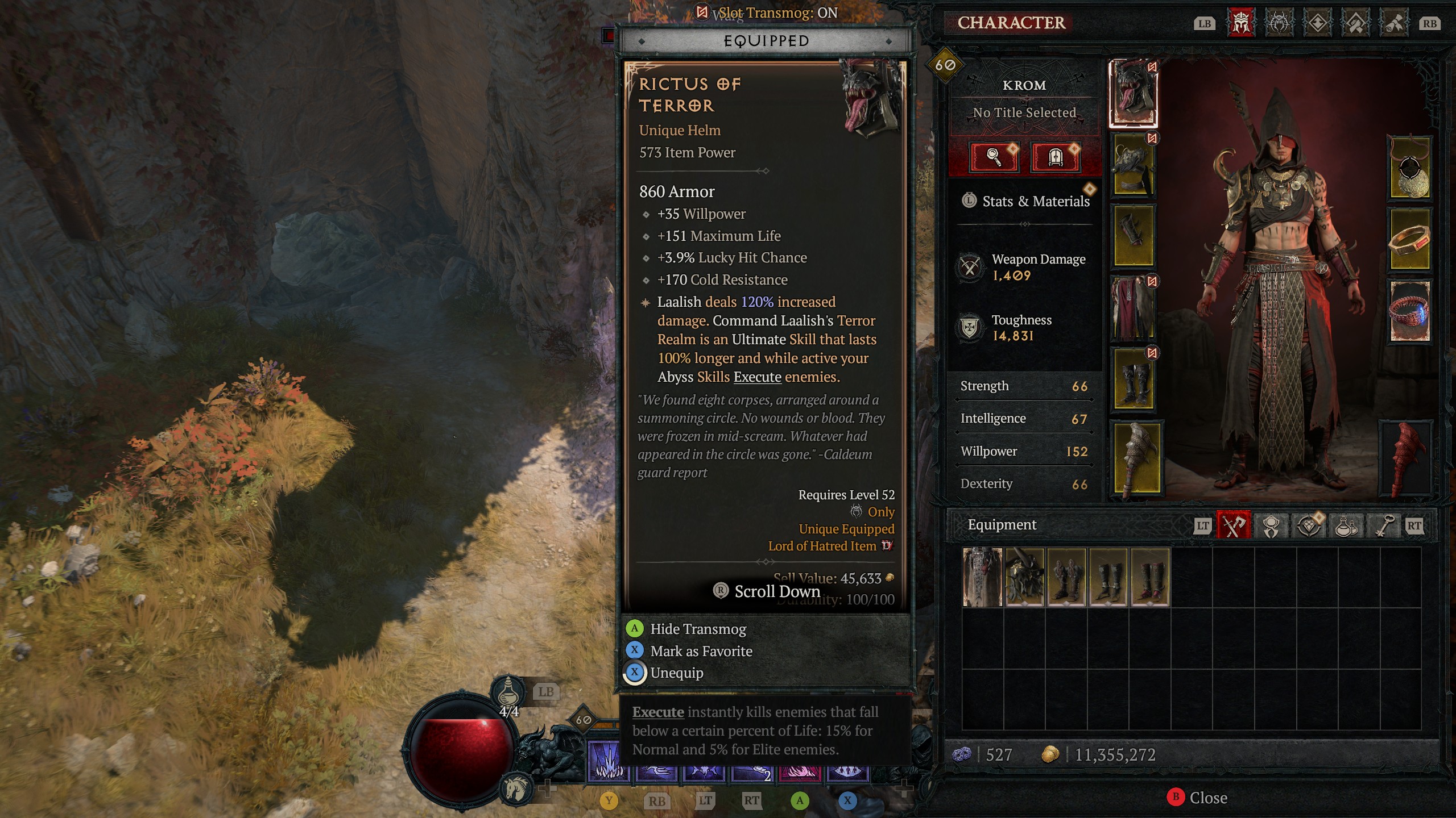 Diablo 4 Warlock build - Rictus of Terror