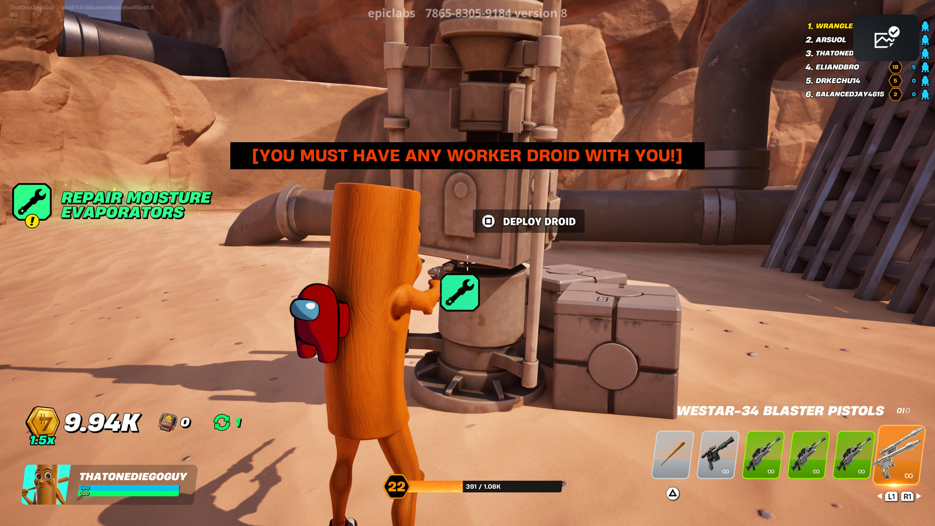 Fortnite Droid Tycoon