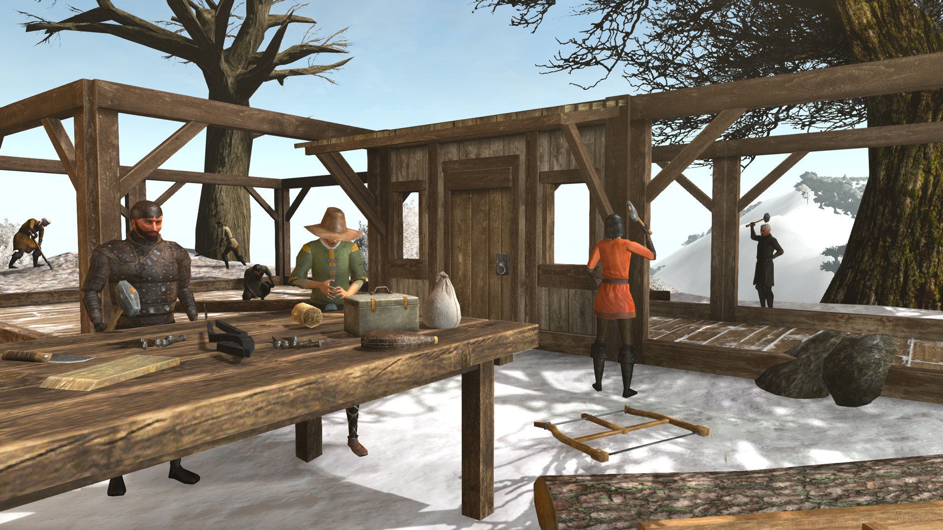 Wurm Online fantasy MMO official screenshots of players building homes