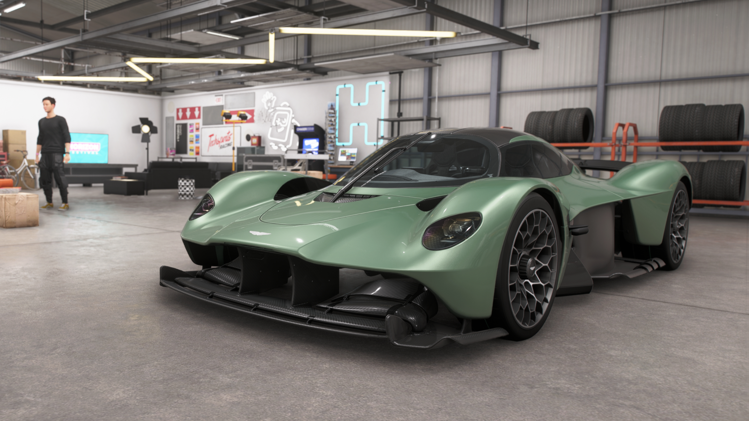 Forza Horizon 6 best cars: The 2023 Aston Martin Valkyrie in a player's garage.