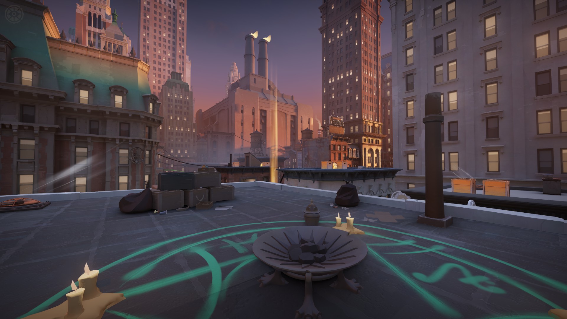 Several images of Deadlock's map, showing various juke routes.