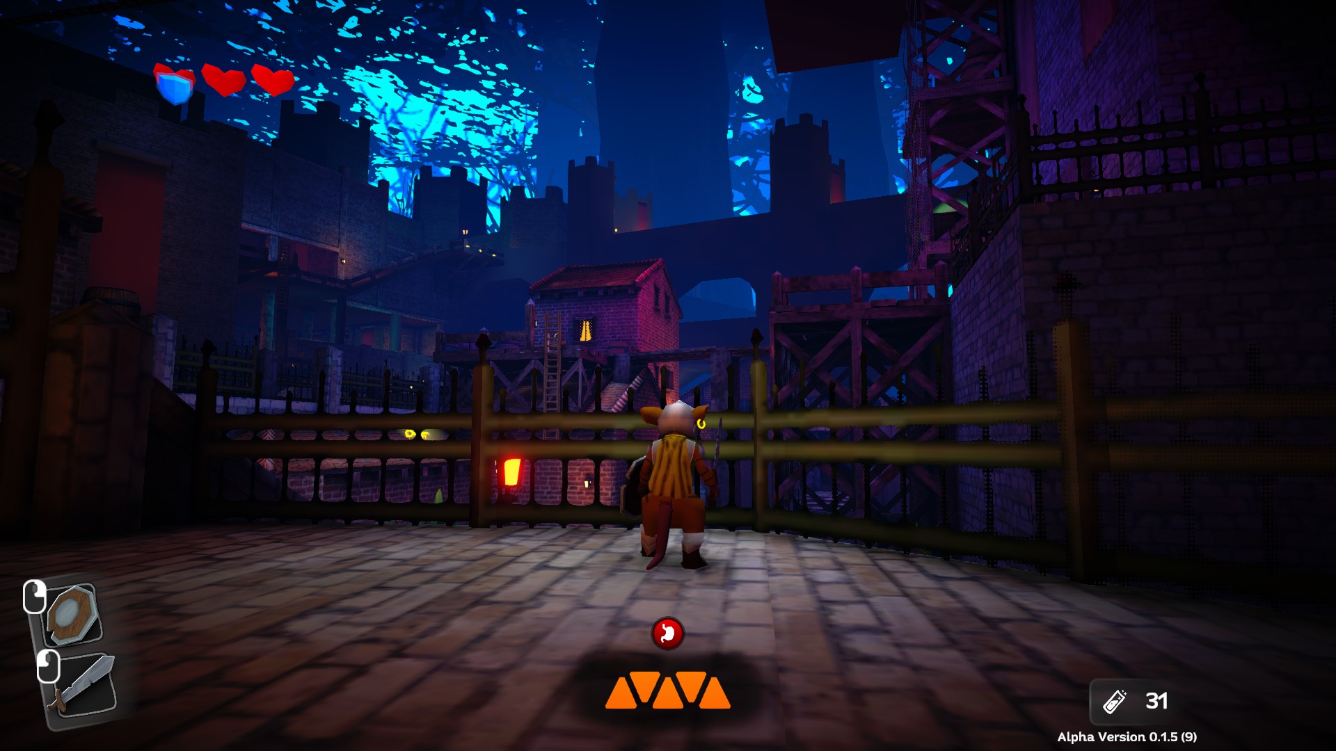 Several screenshots showing the environments and systems of Mouseward, a soulslike where you play a mouse in a fallen kingdom.