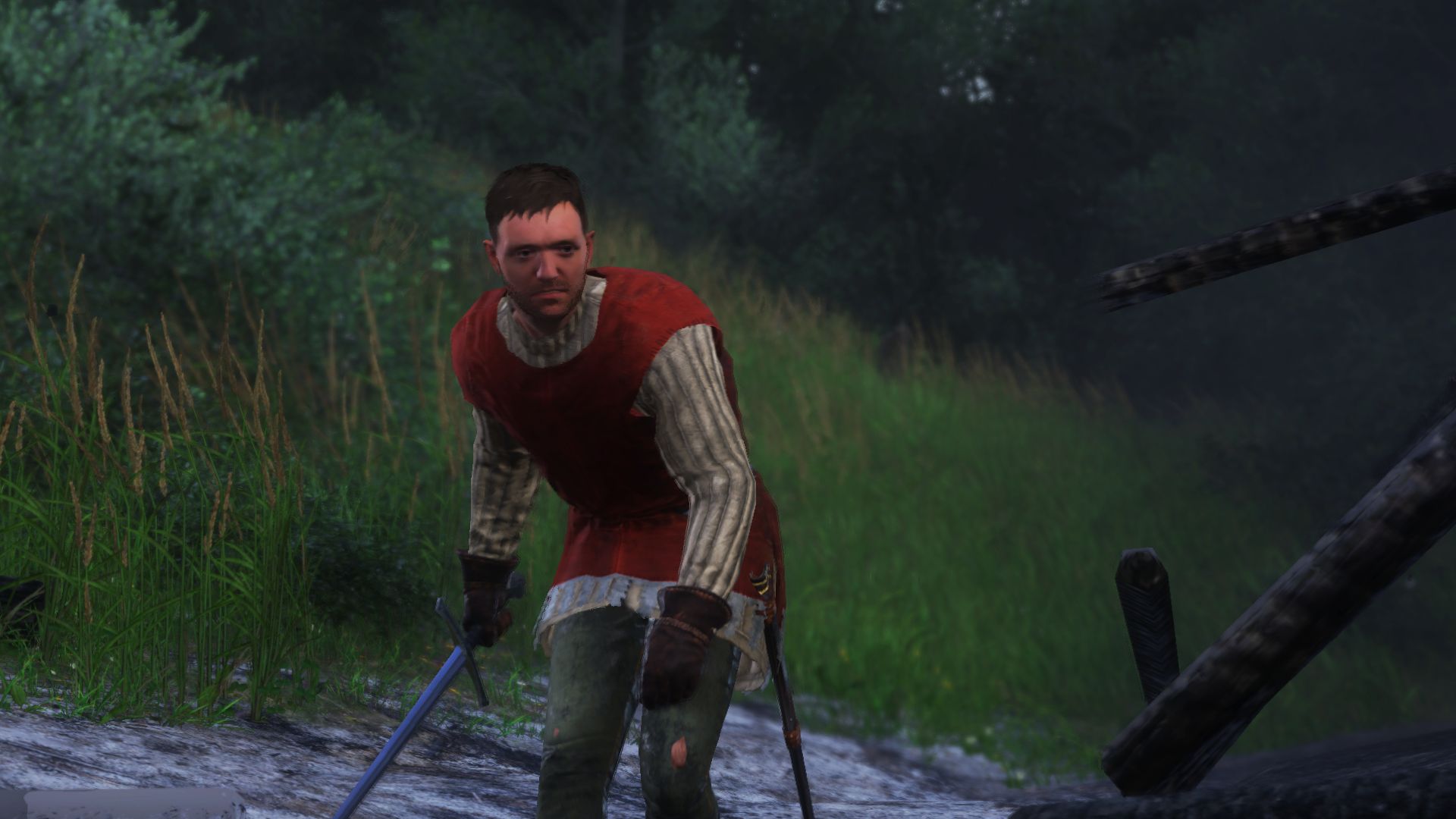 Henry sneaks about.