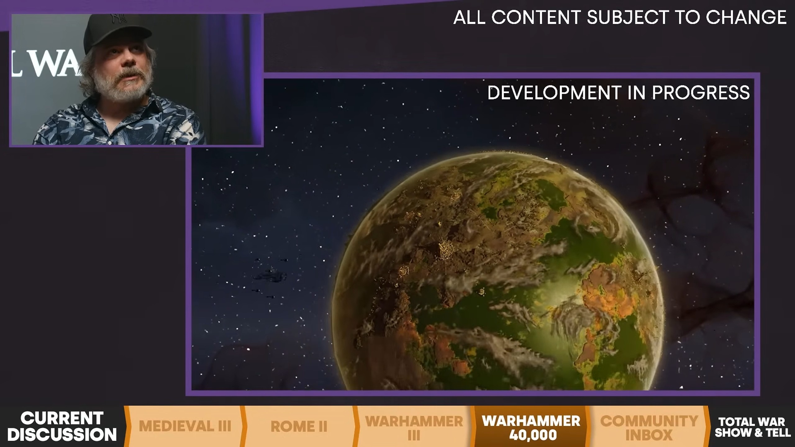 Total War: Warhammer 40k planet reveal in Show and Tell