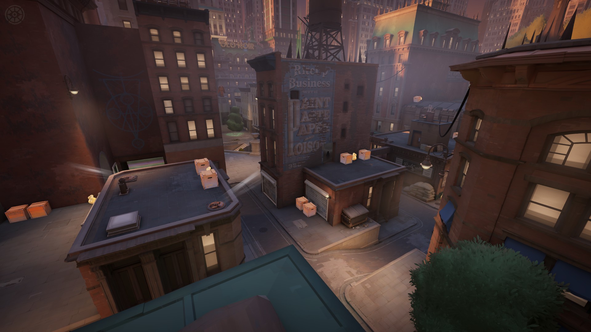 Several images of Deadlock's map, showing various juke routes.