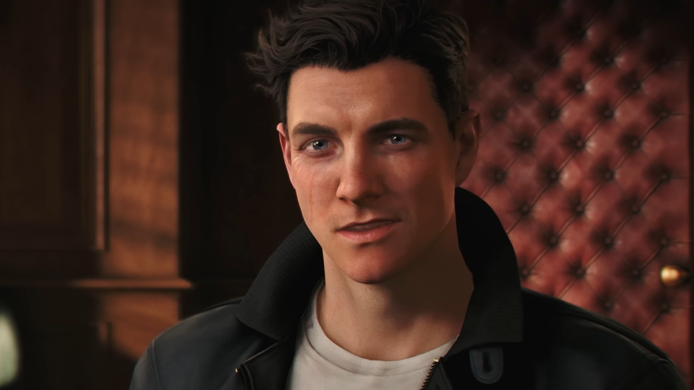 A young James Bond half smirking in 007 First Light