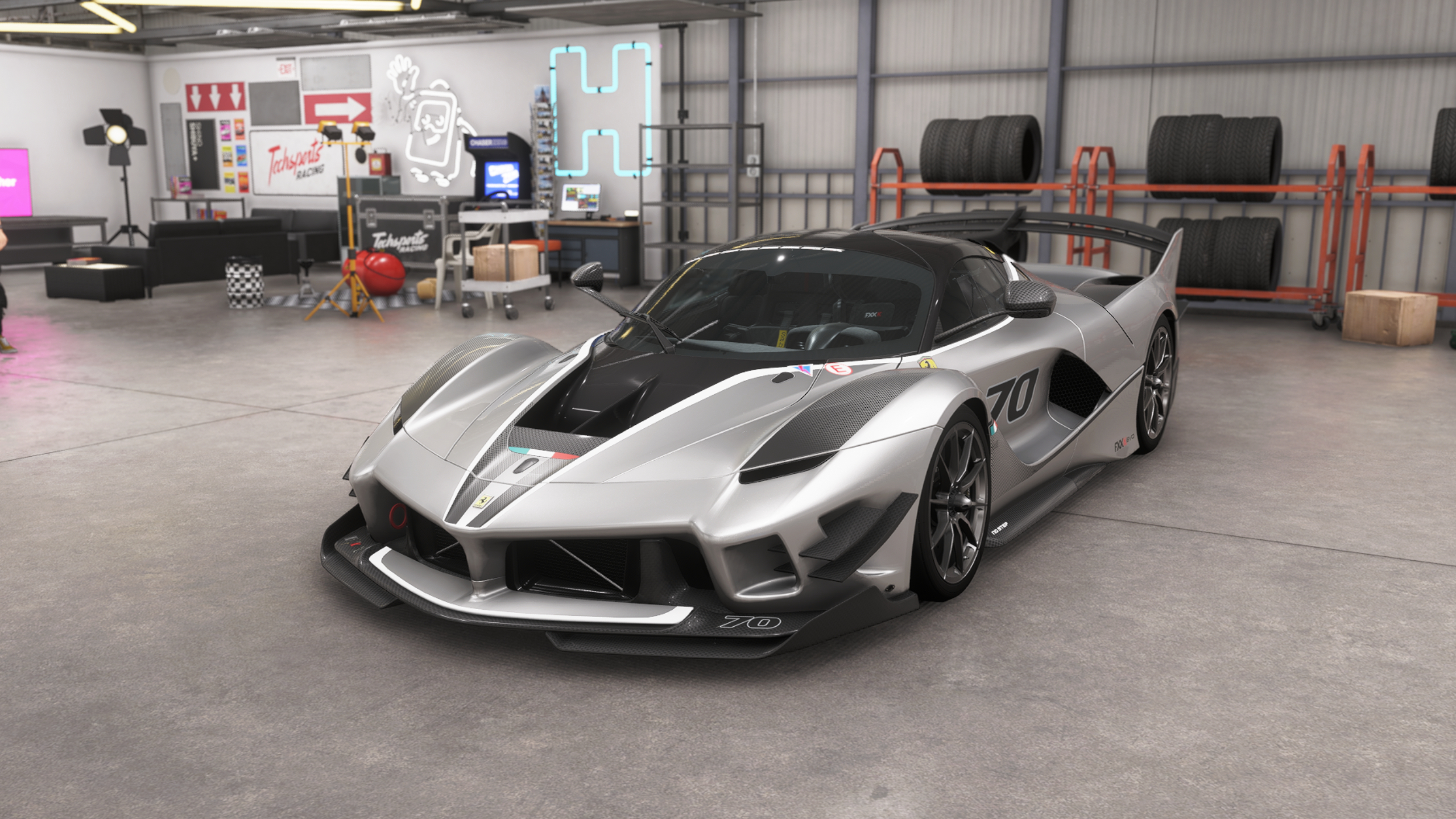 Forza Horizon 6 best cars: The 2018 Ferrari FXX-K Evo in a player's garage.