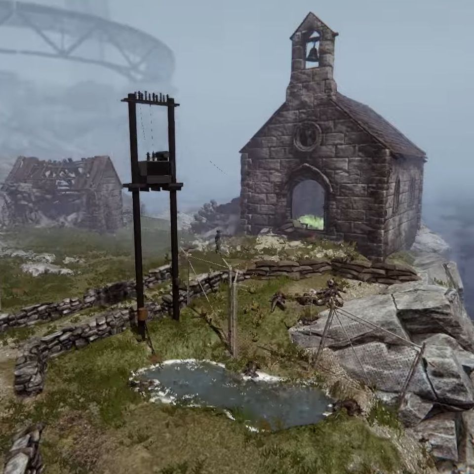An old abandoned church in Project: Mist