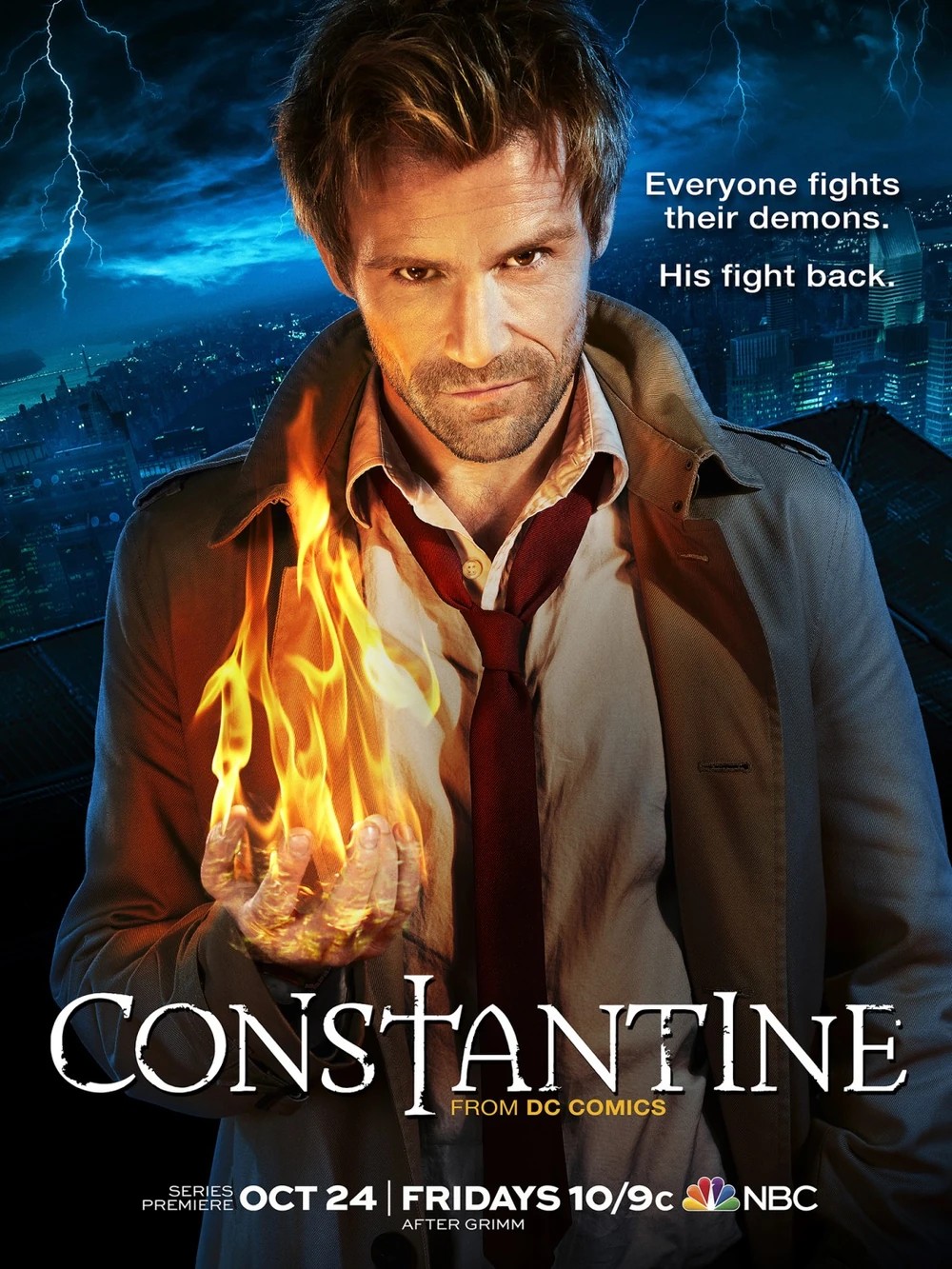 An advertisement for Matt Ryan's TV series Constantine