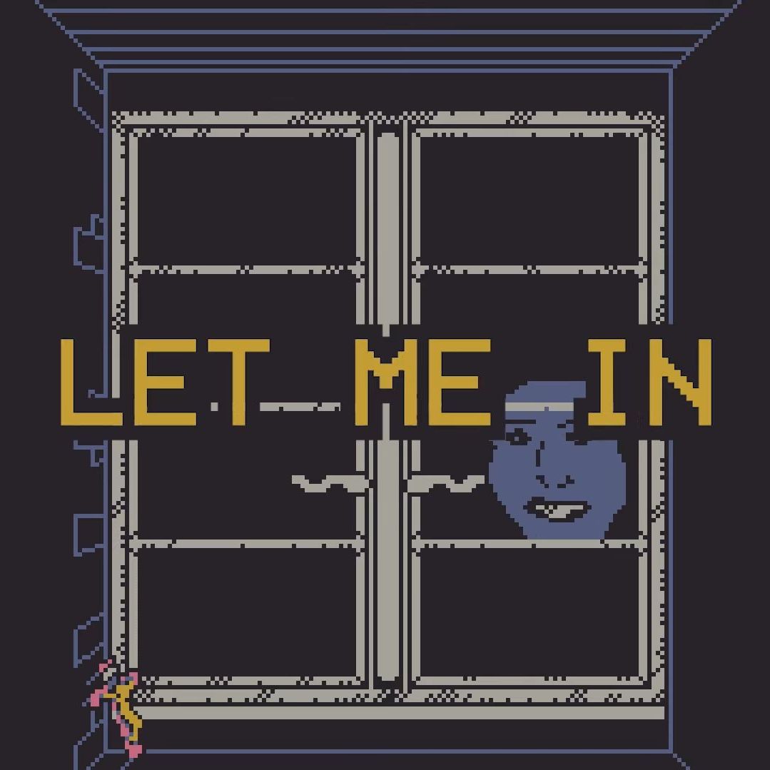Besmirch - A creepy, pixelated face saying "let me in"