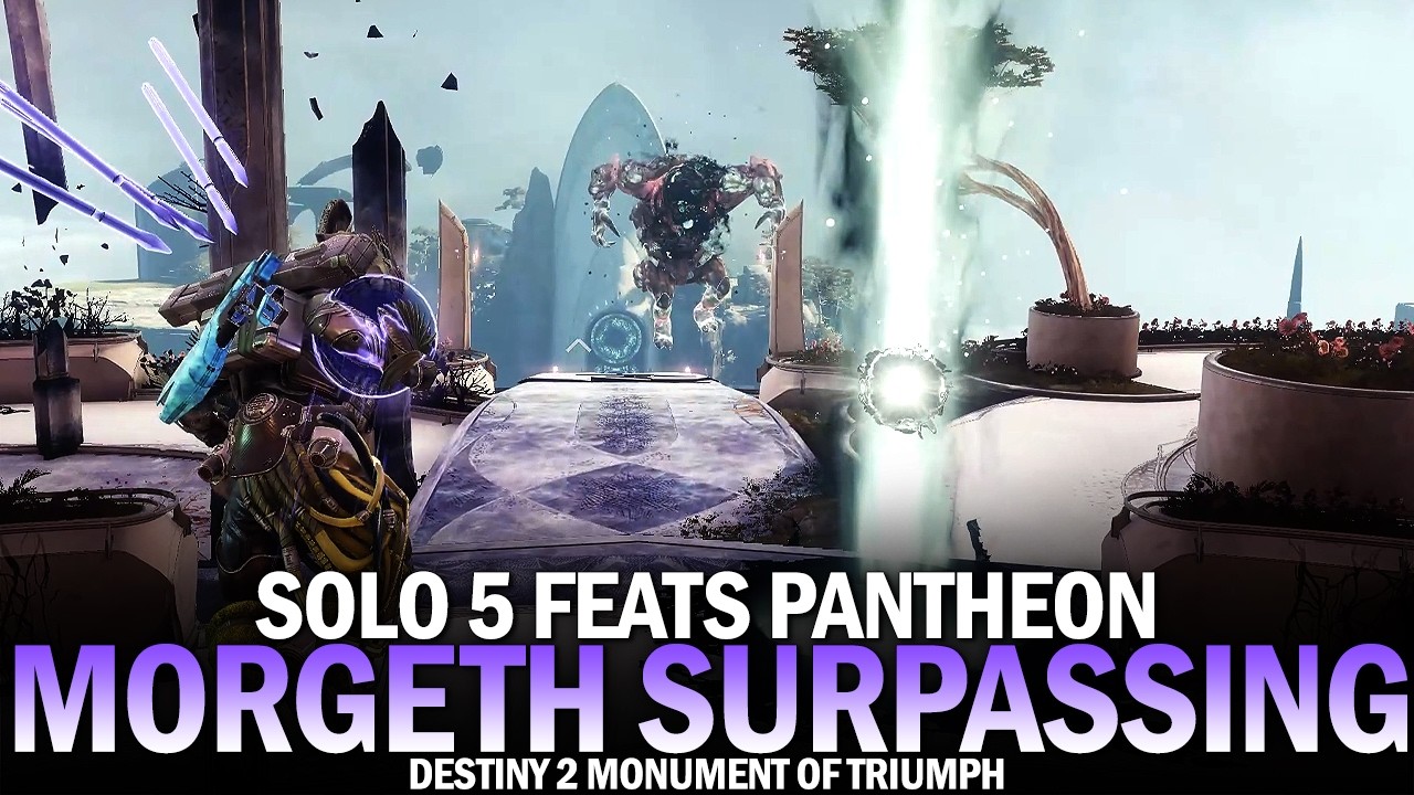 Solo 5 Feats Pantheon - Morgeth Surpassing (Ward of Dawn Cheese) [Destiny 2 Monument of Triumph] - YouTube