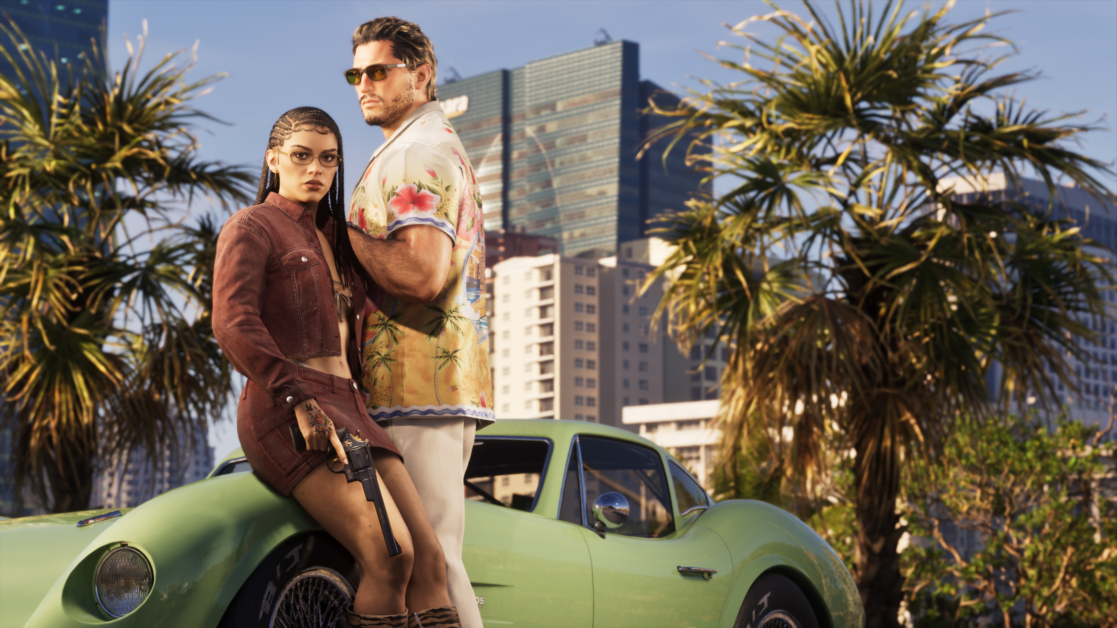Jason and Lucia from GTA 6, plus  acar.