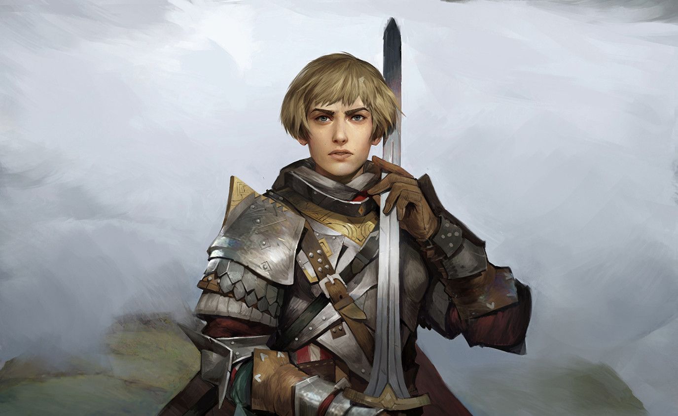 An armored companion from Pathfinder: Kingmaker