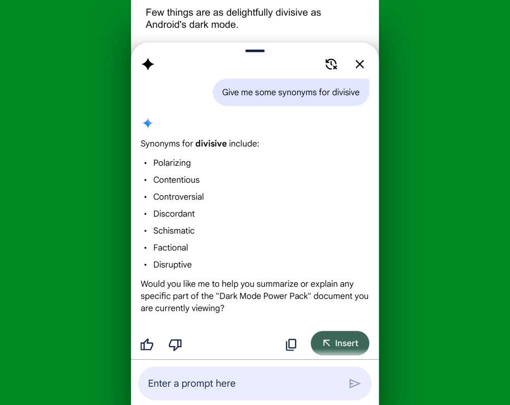 Google Docs Android: Gemini