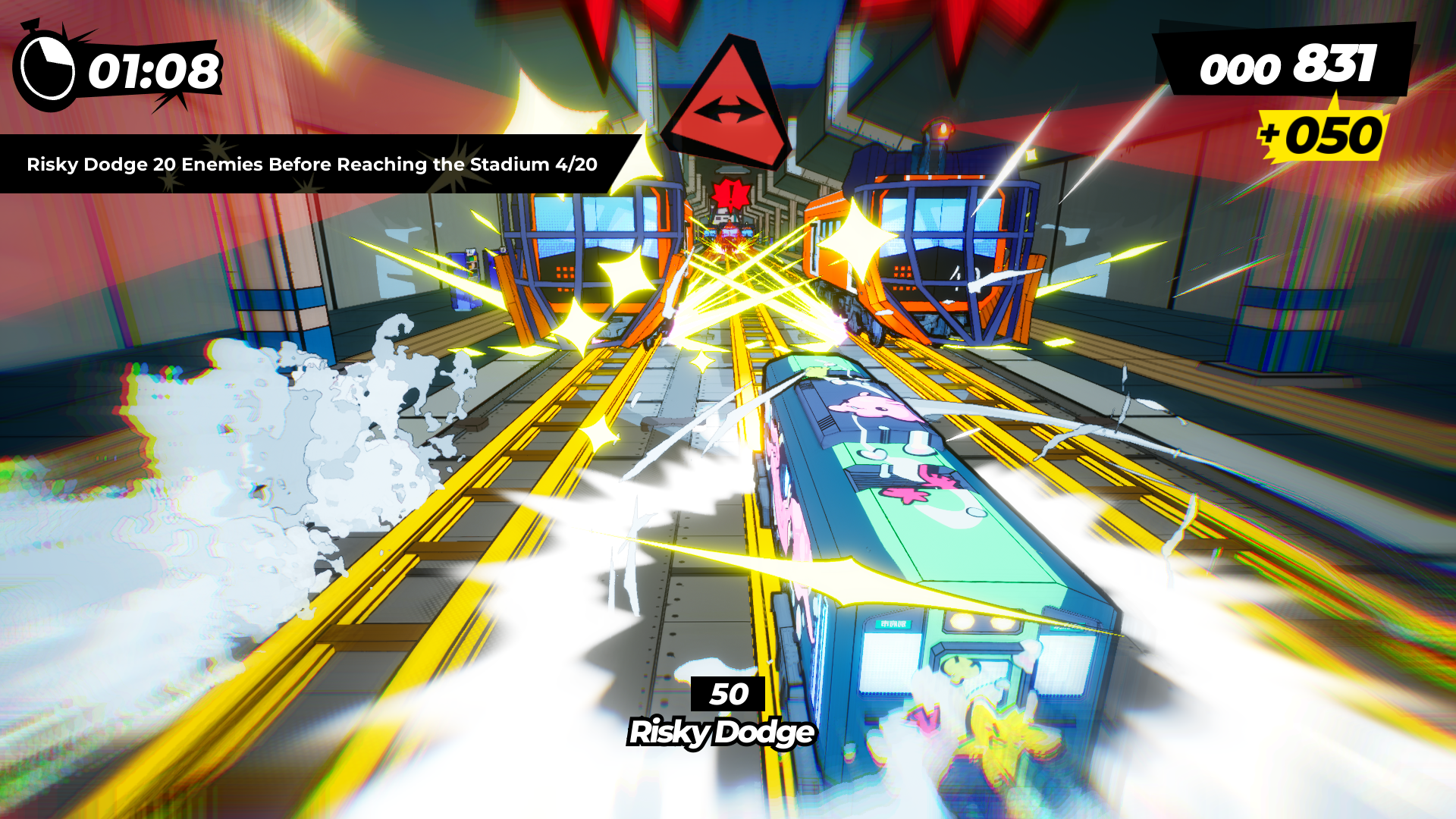 Denshattack, train arcade action game