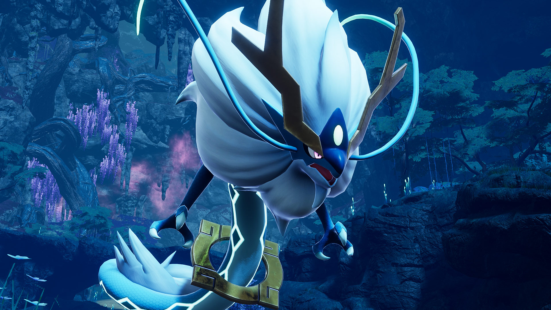 Palworld - Shalong, a blue dragon pal
