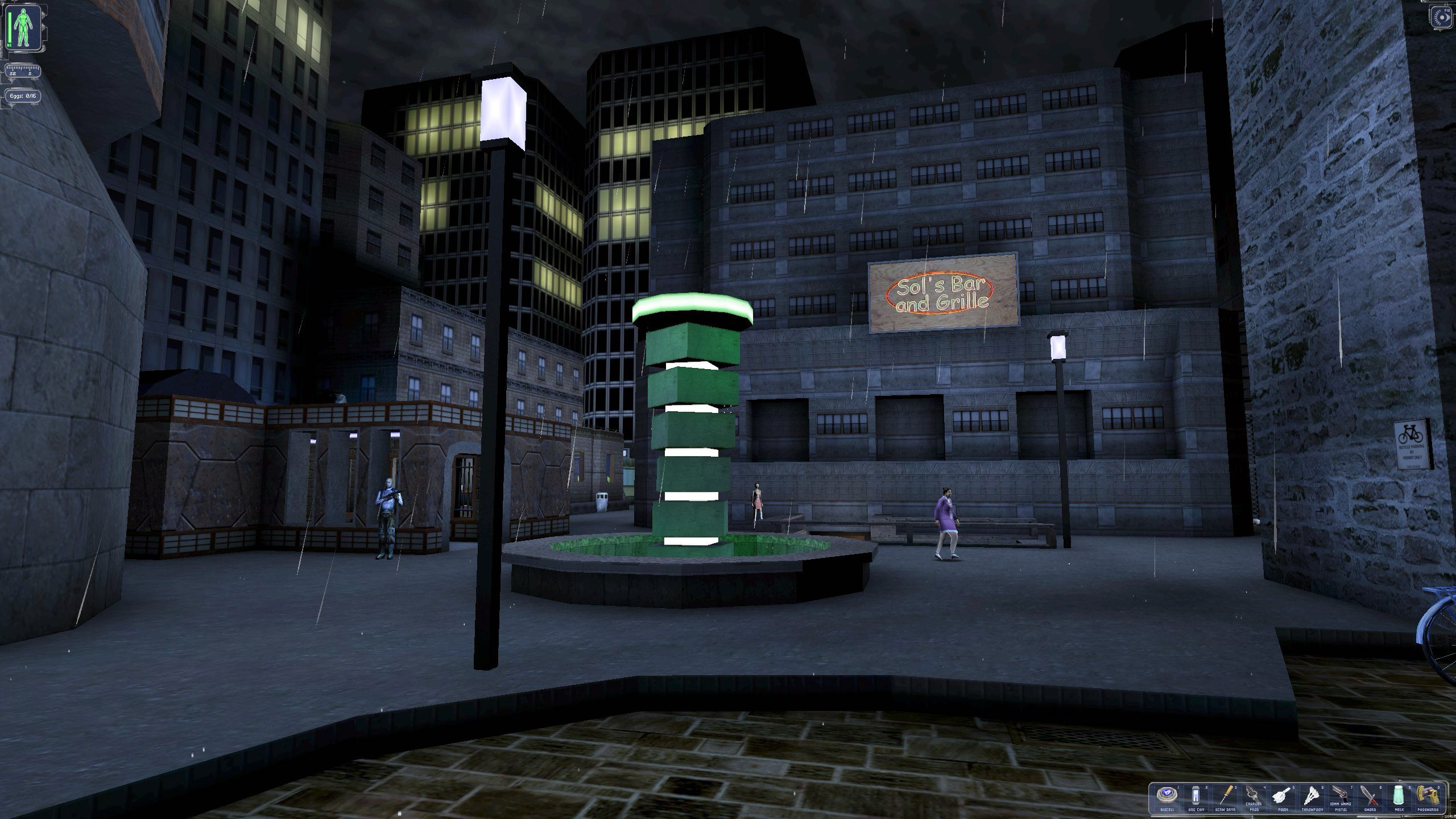 A city square.