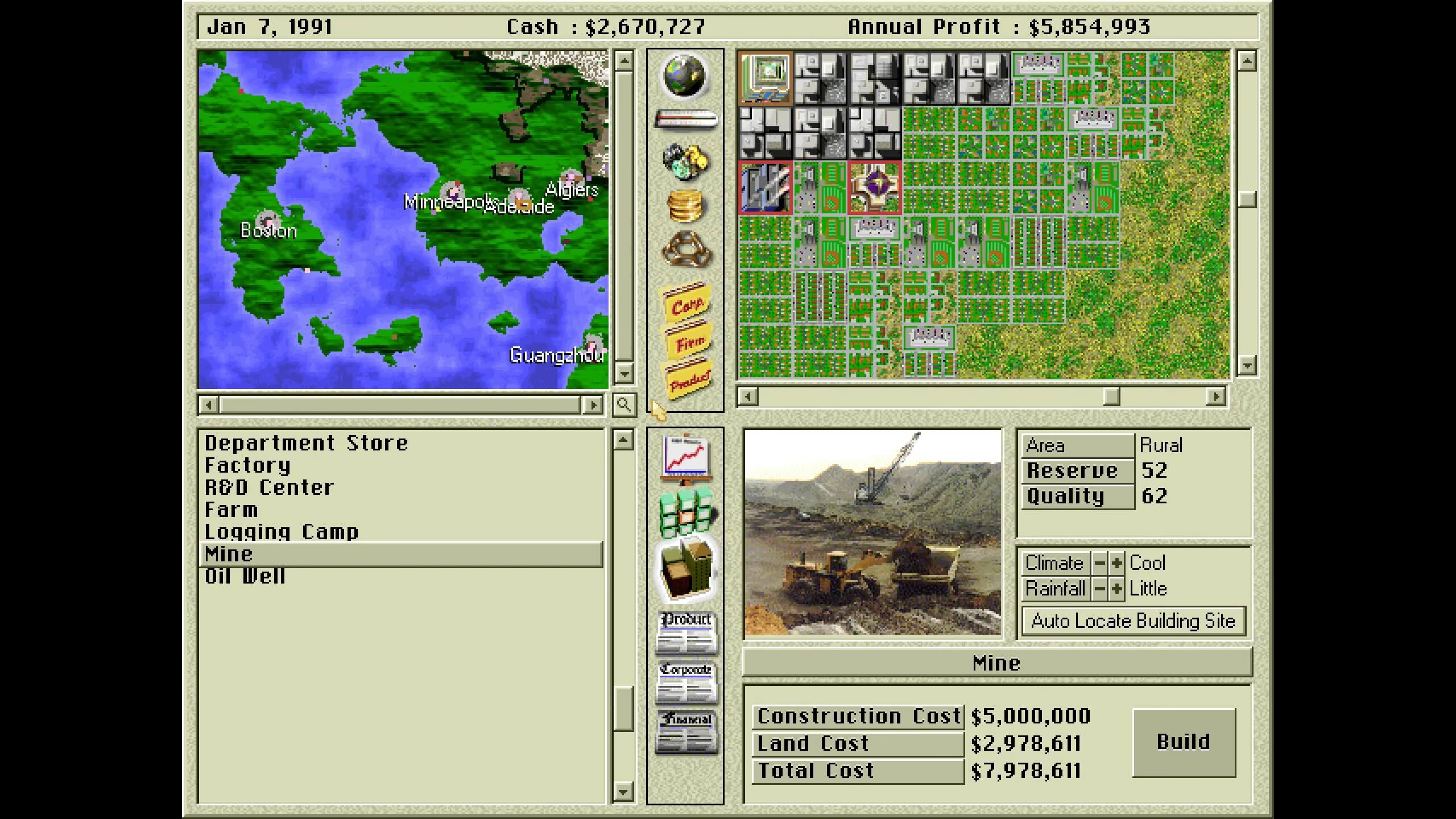 Stats, graphs, and a lot of UI in Capitalism Plus.