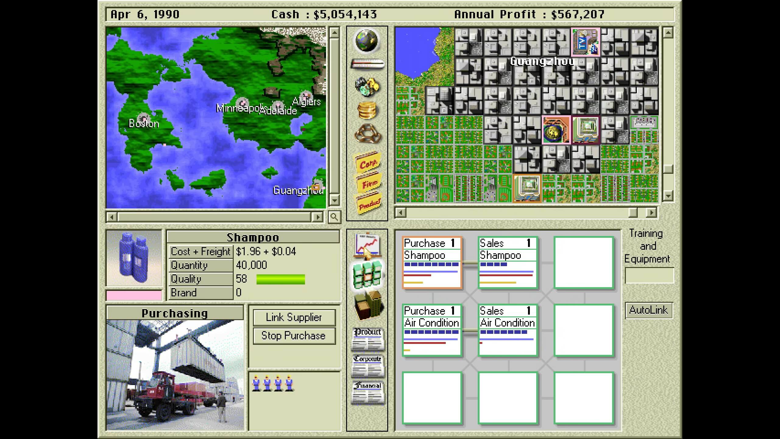 Stats, graphs, and a lot of UI in Capitalism Plus.
