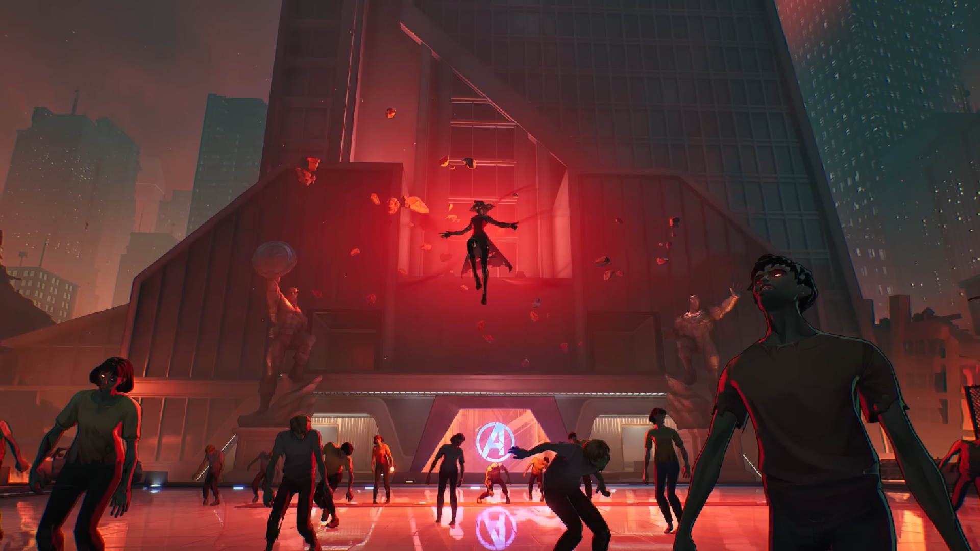 The Queen of the Dead rises above a horde of zombies in Marvel Rival's new zombies mode.