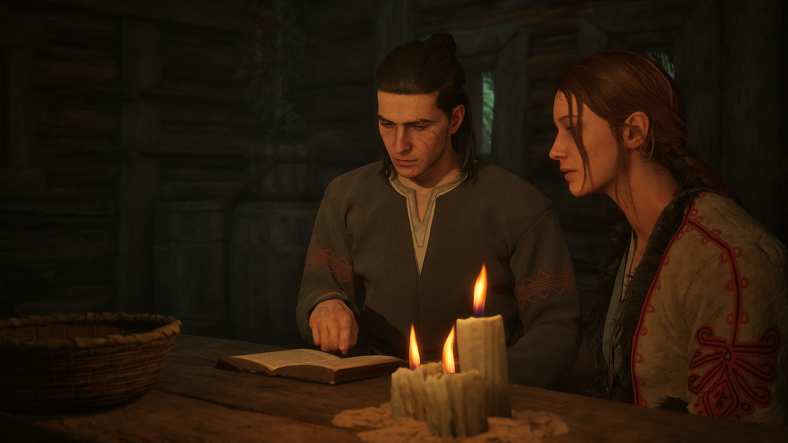 Dawnwalker - Coen and Anca read a book together