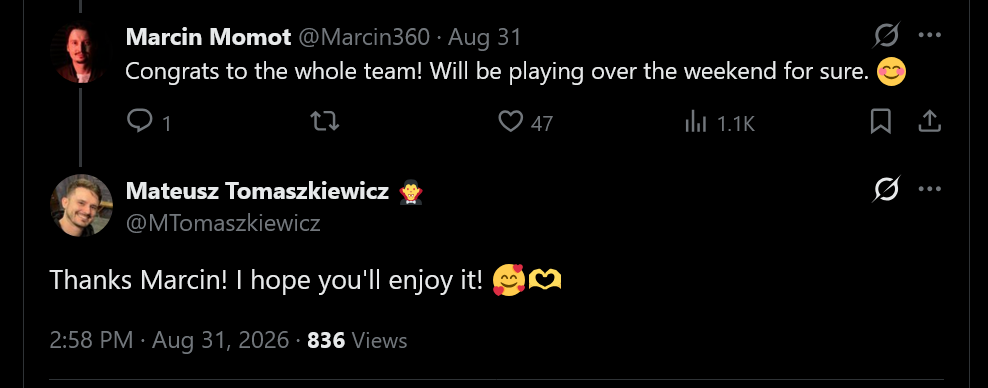 Congrats to the whole team! Will be playing over the weekend for sure.